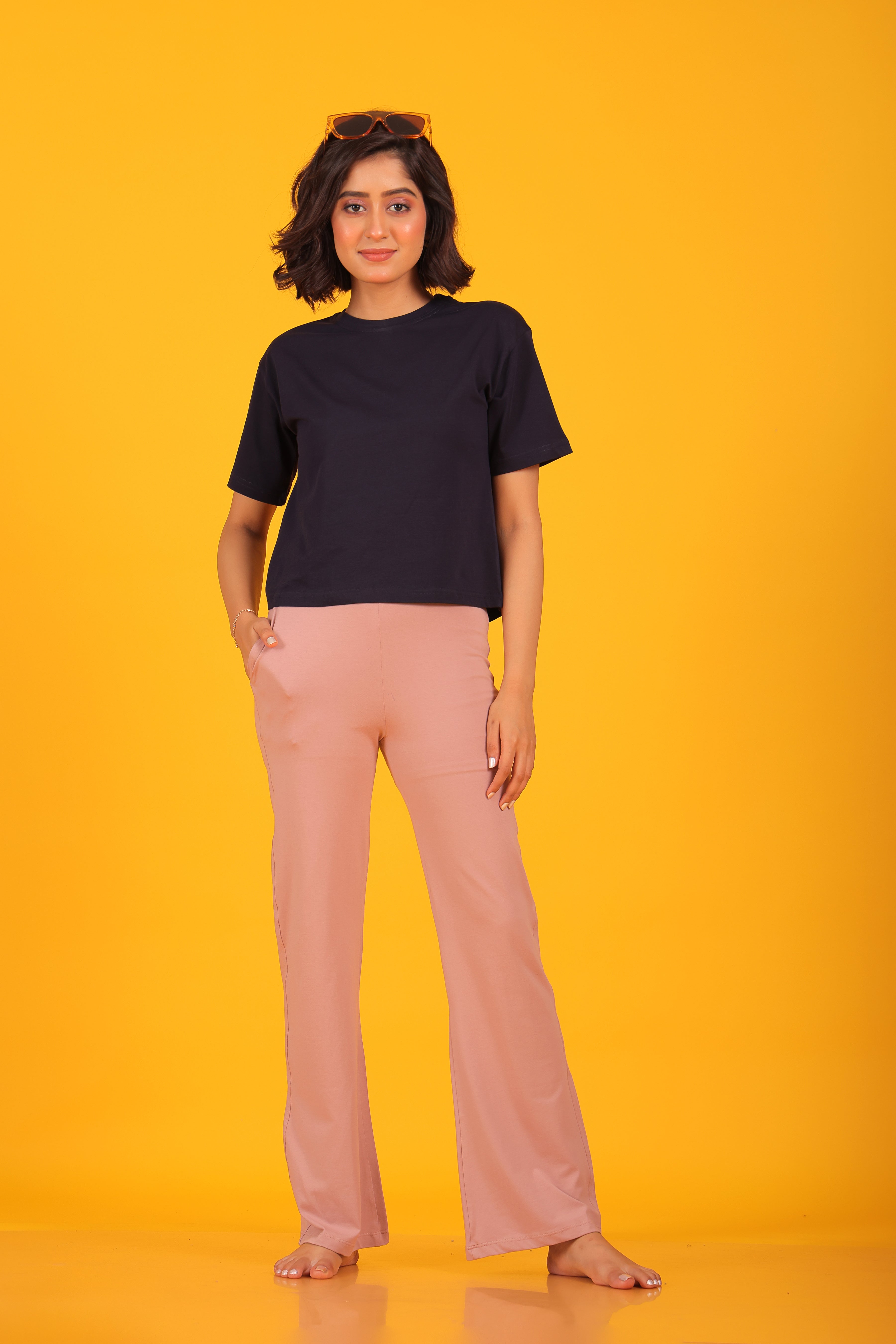 Deepee Twister Women's Stretchable Cotton Flared Pants