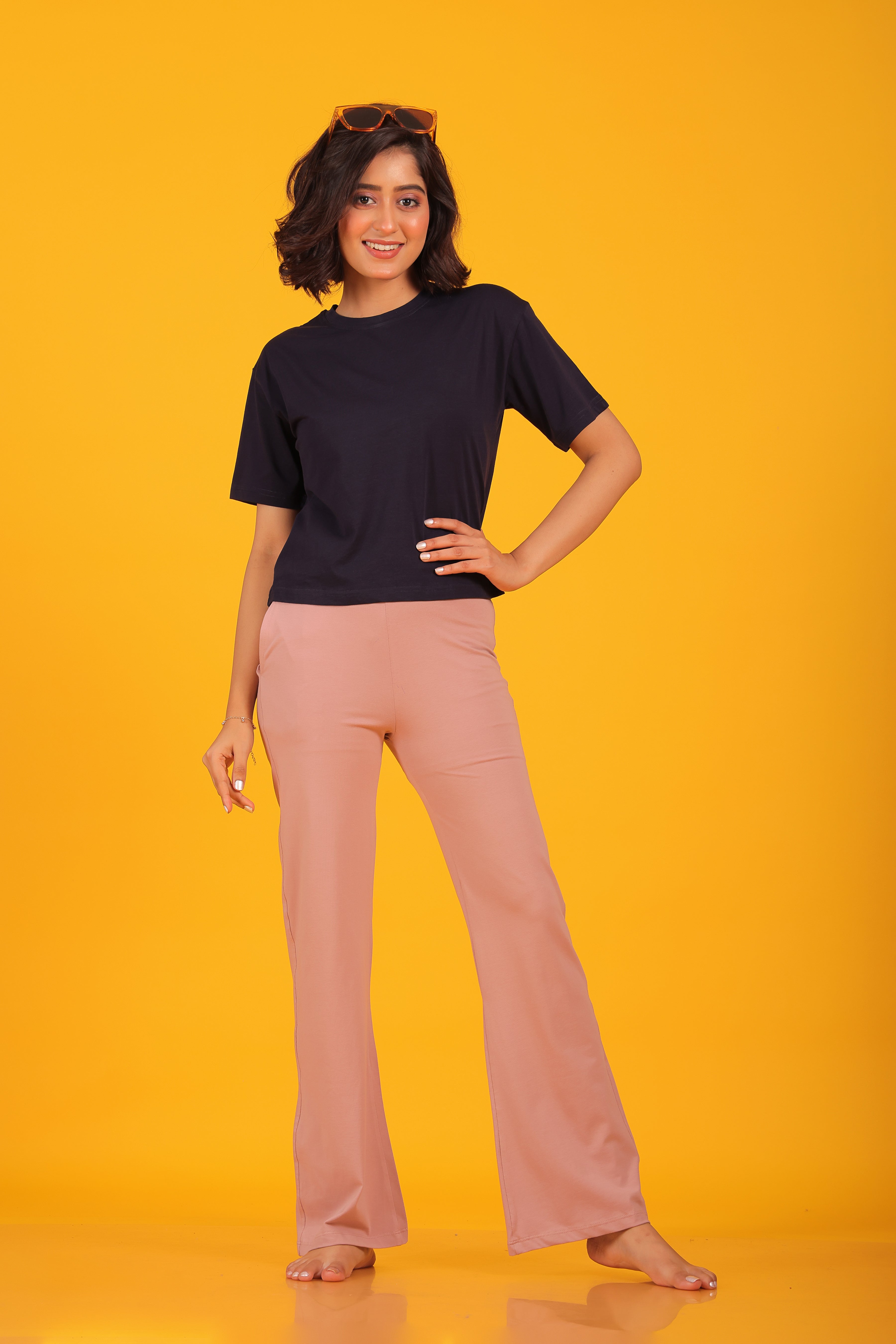 Deepee Twister Women's Stretchable Cotton Flared Pants