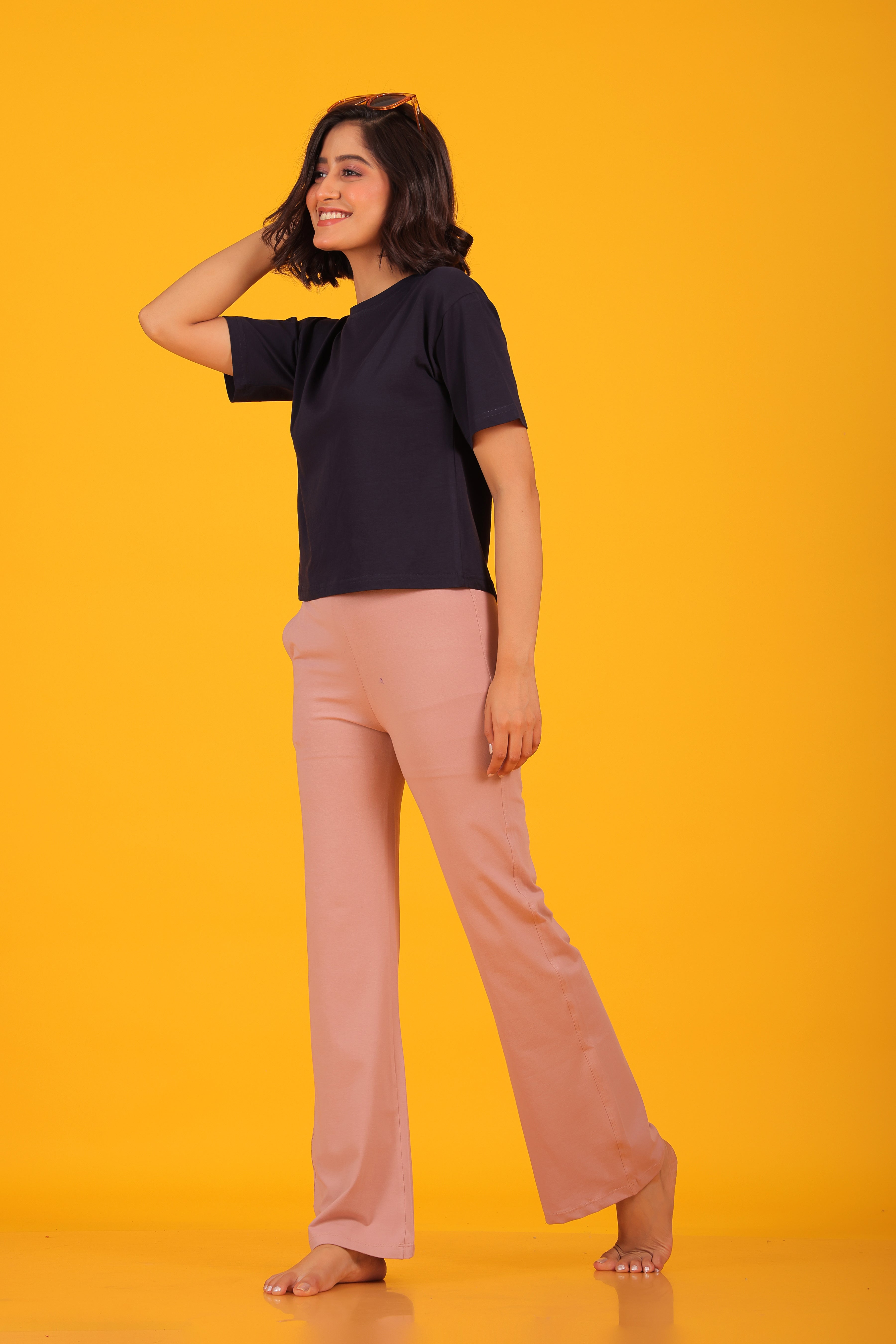 Deepee Twister Women's Stretchable Cotton Flared Pants