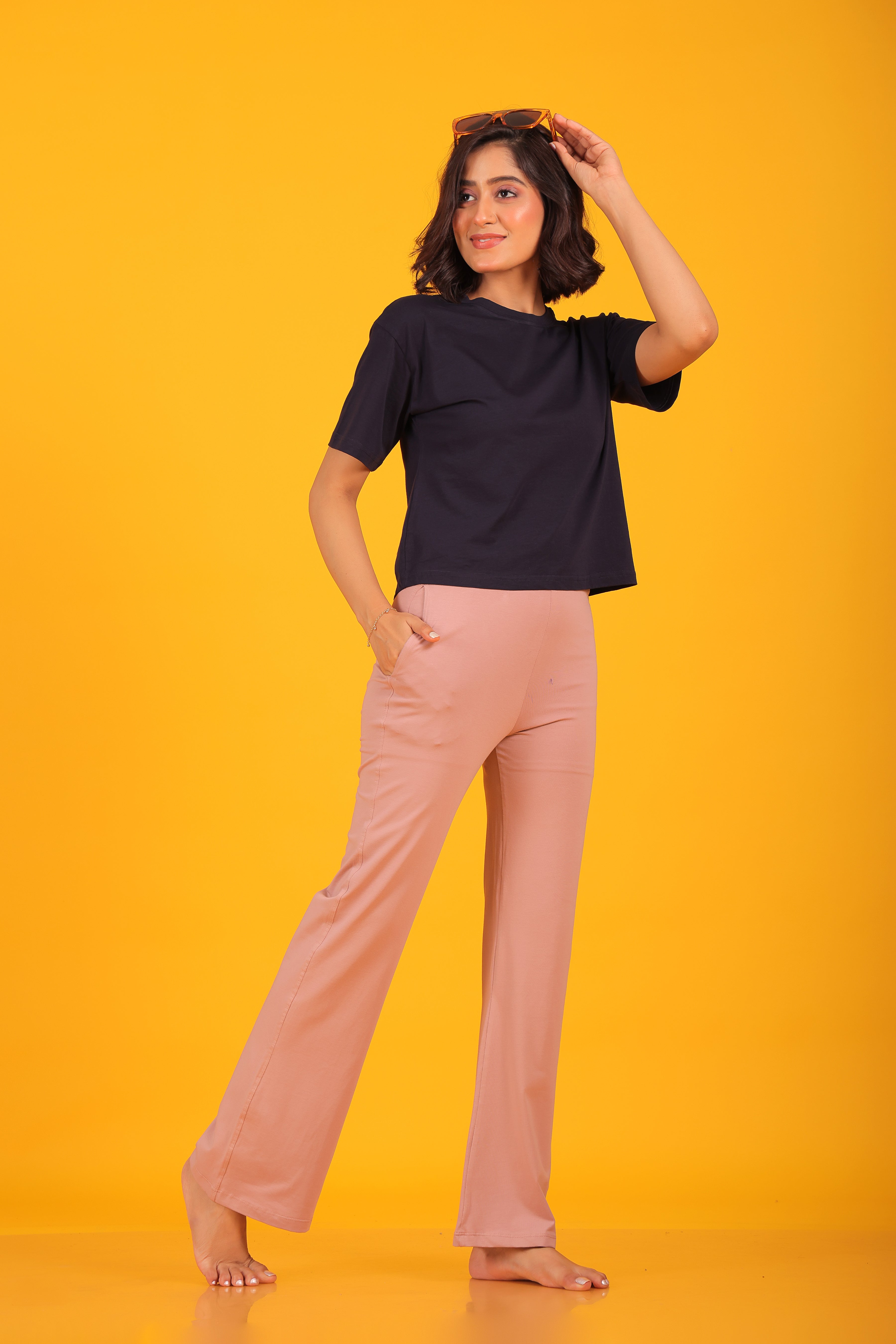 Deepee Twister Women's Stretchable Cotton Flared Pants