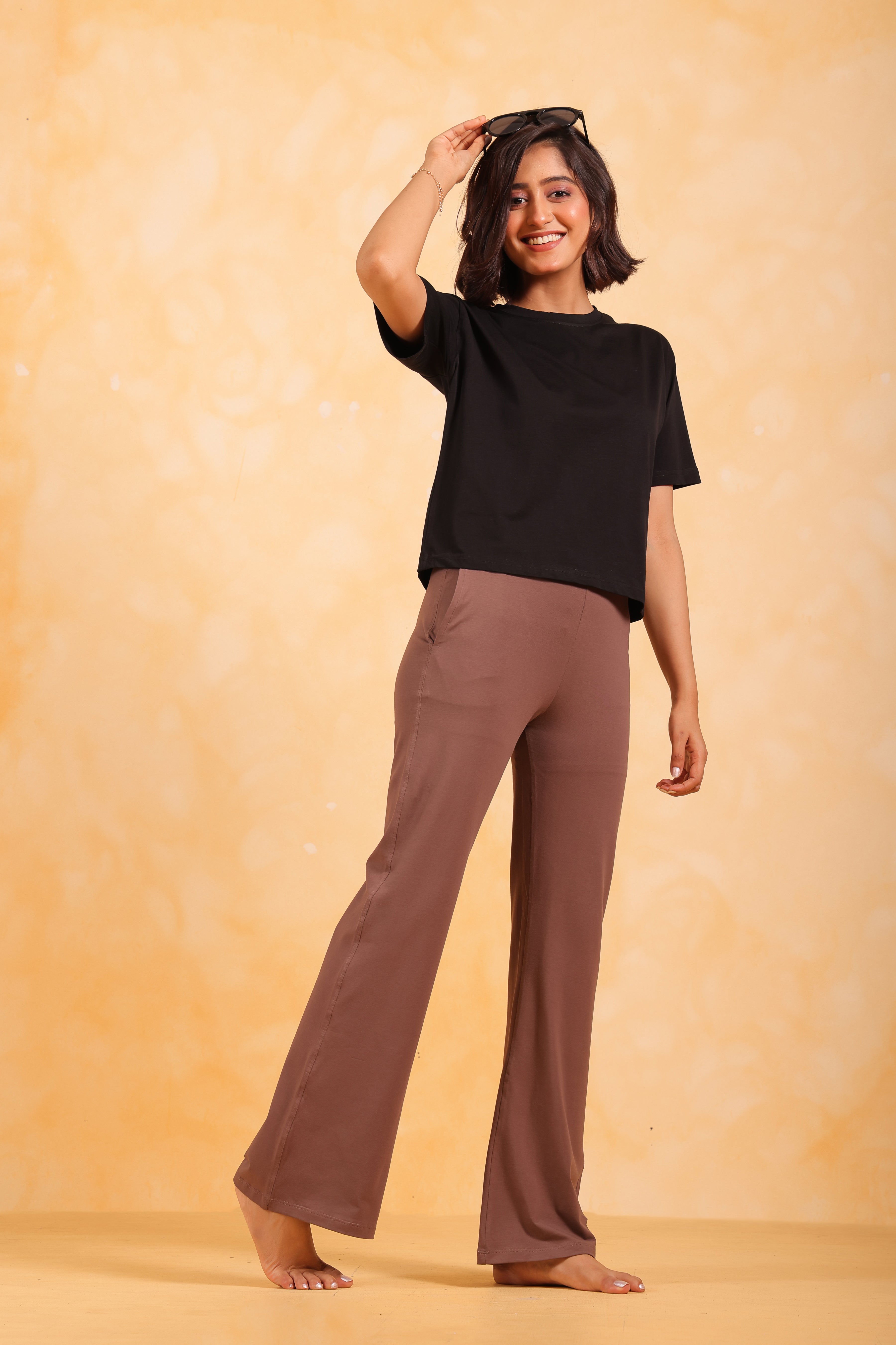 Deepee Twister Women's Stretchable Cotton Flared Pants