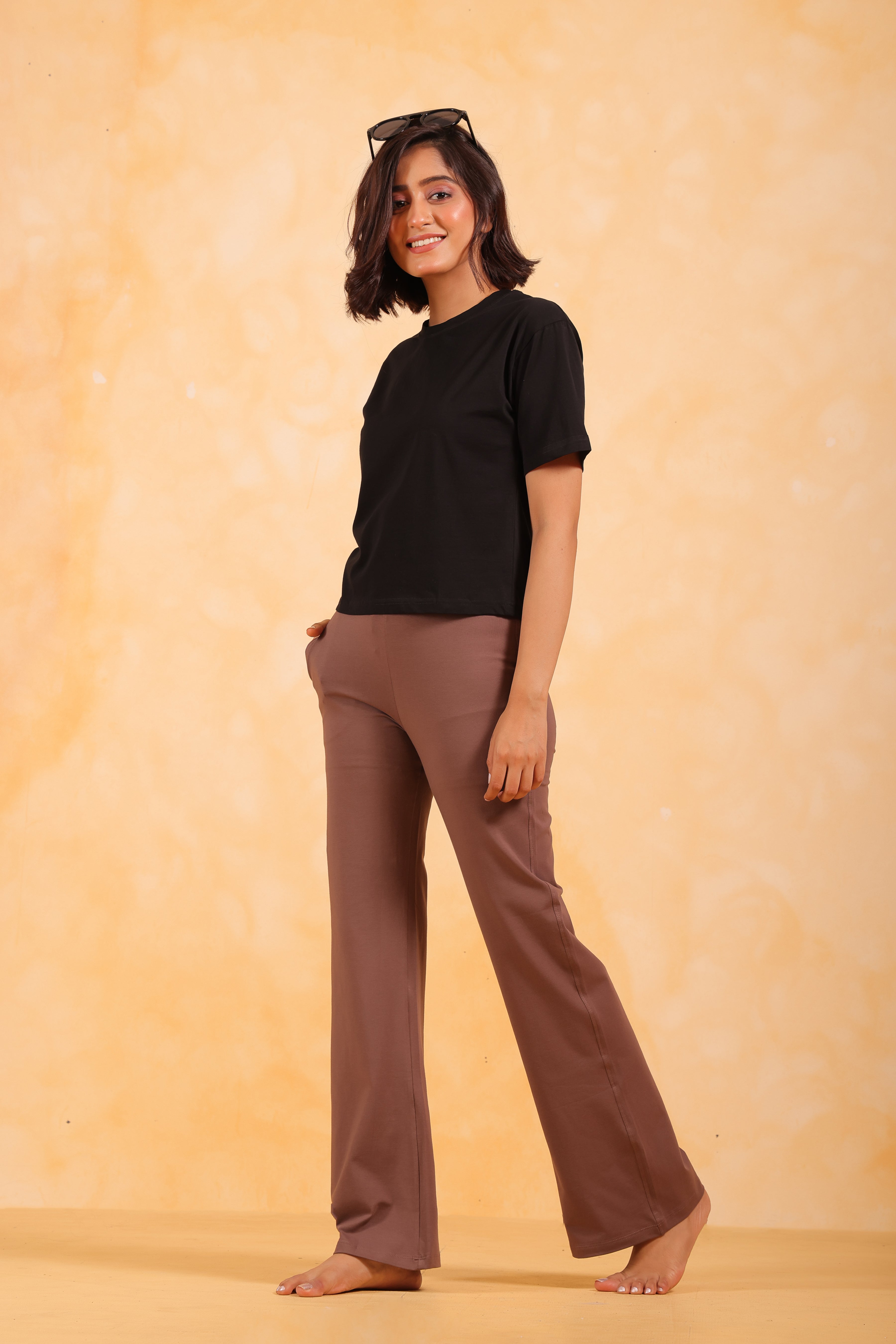 Deepee Twister Women's Stretchable Cotton Flared Pants