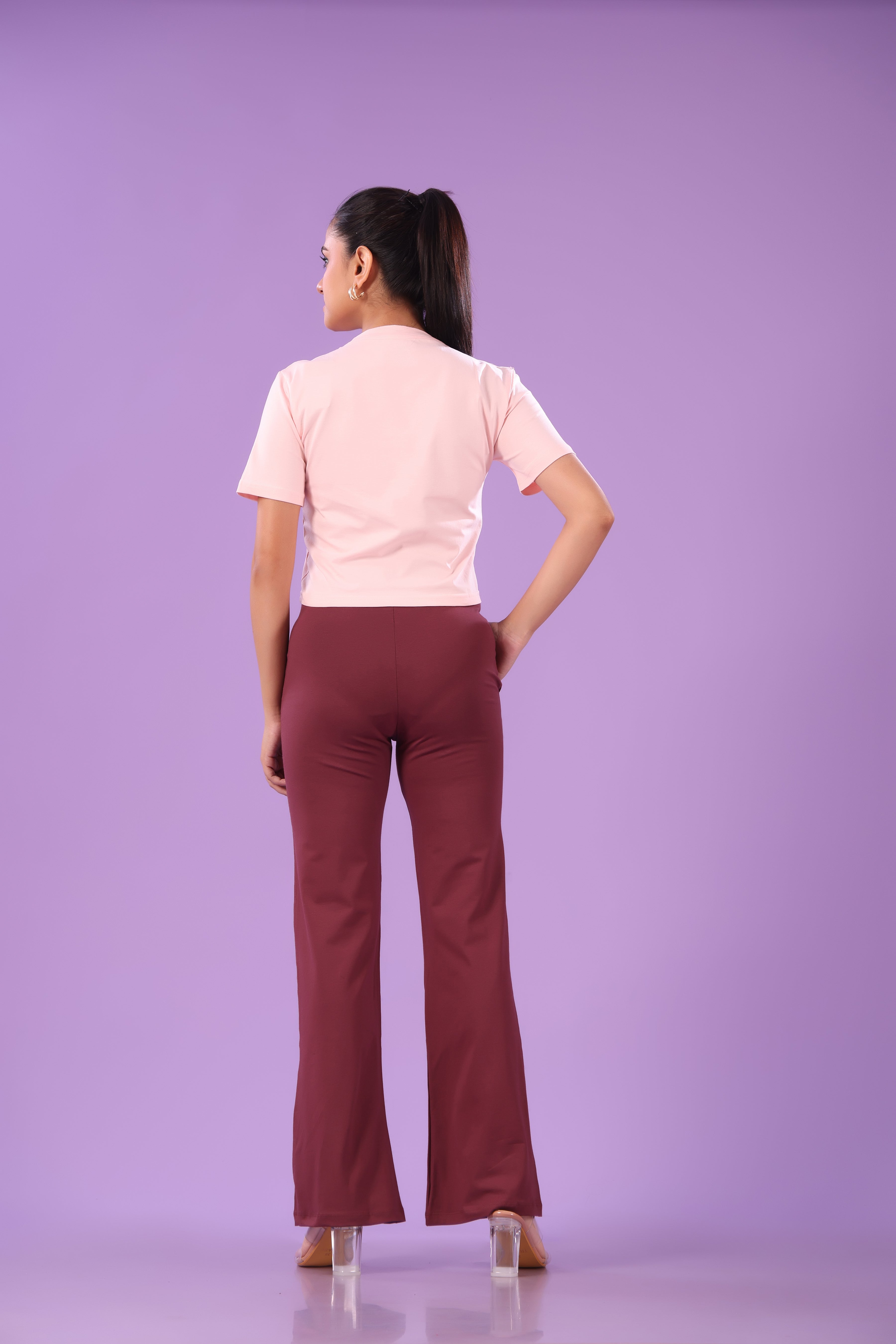 Deepee Twister Women's Stretchable Cotton Flared Pants