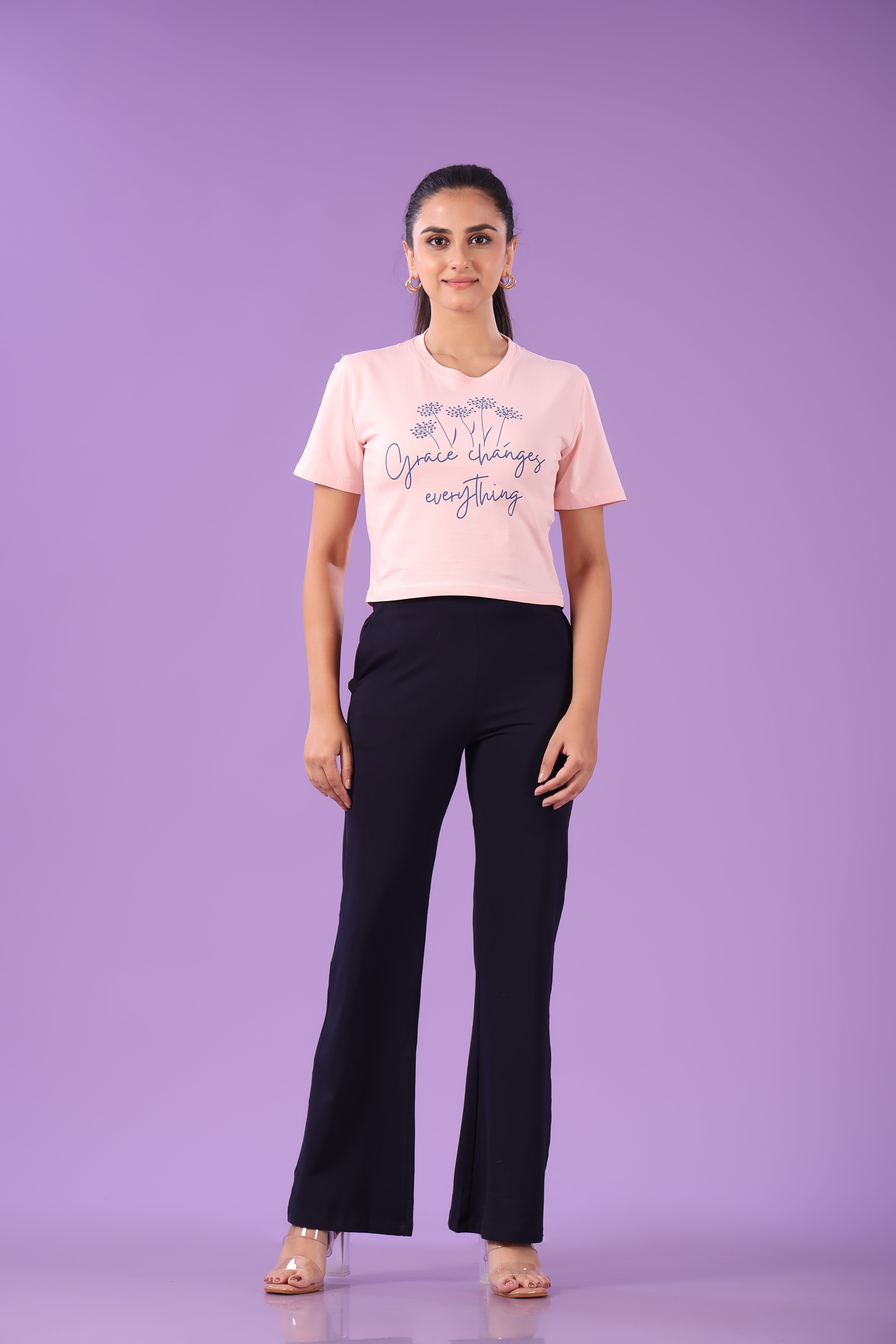Deepee Twister Women's Stretchable Cotton Flared Pants