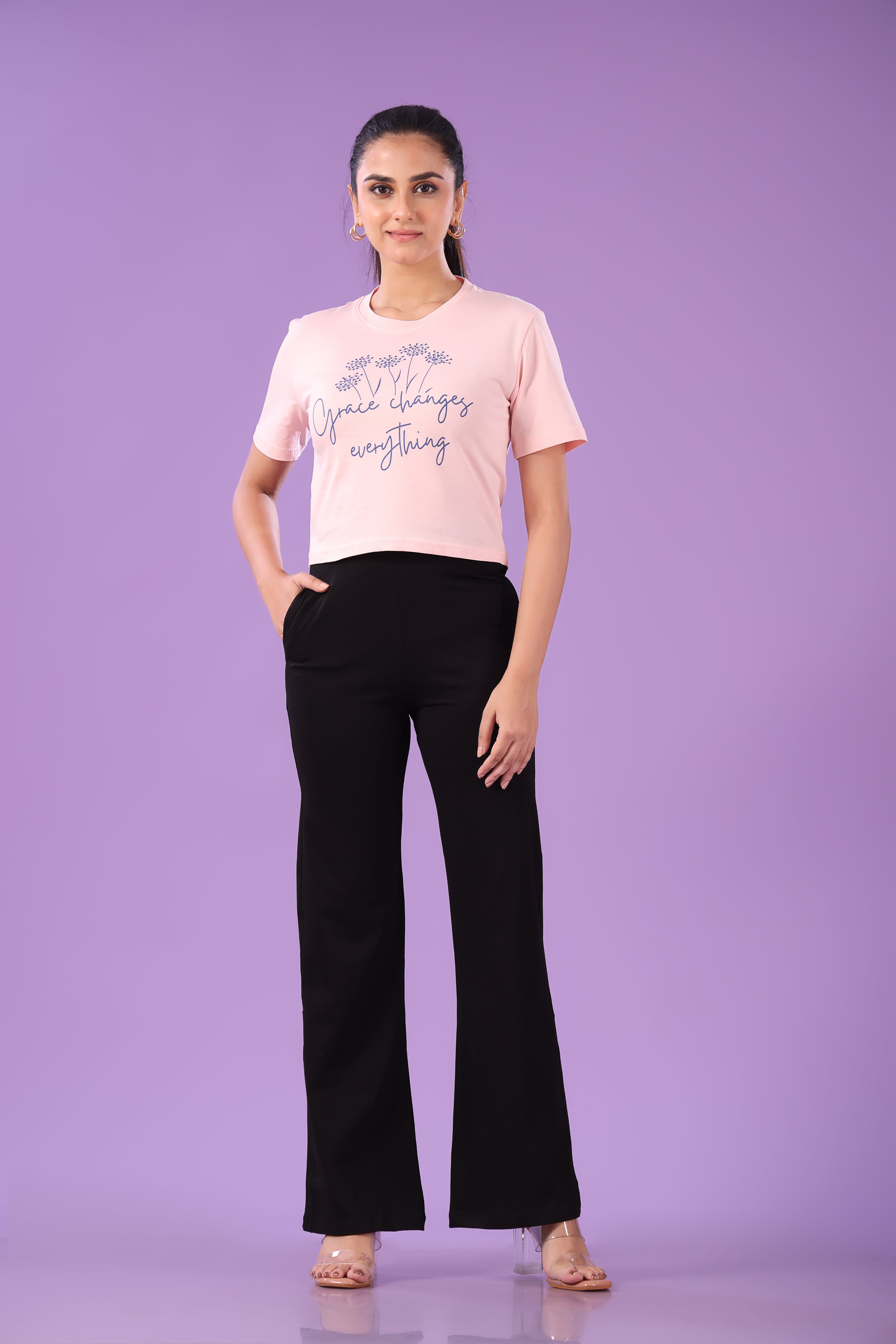 Deepee Twister Women's Stretchable Cotton Flared Pants