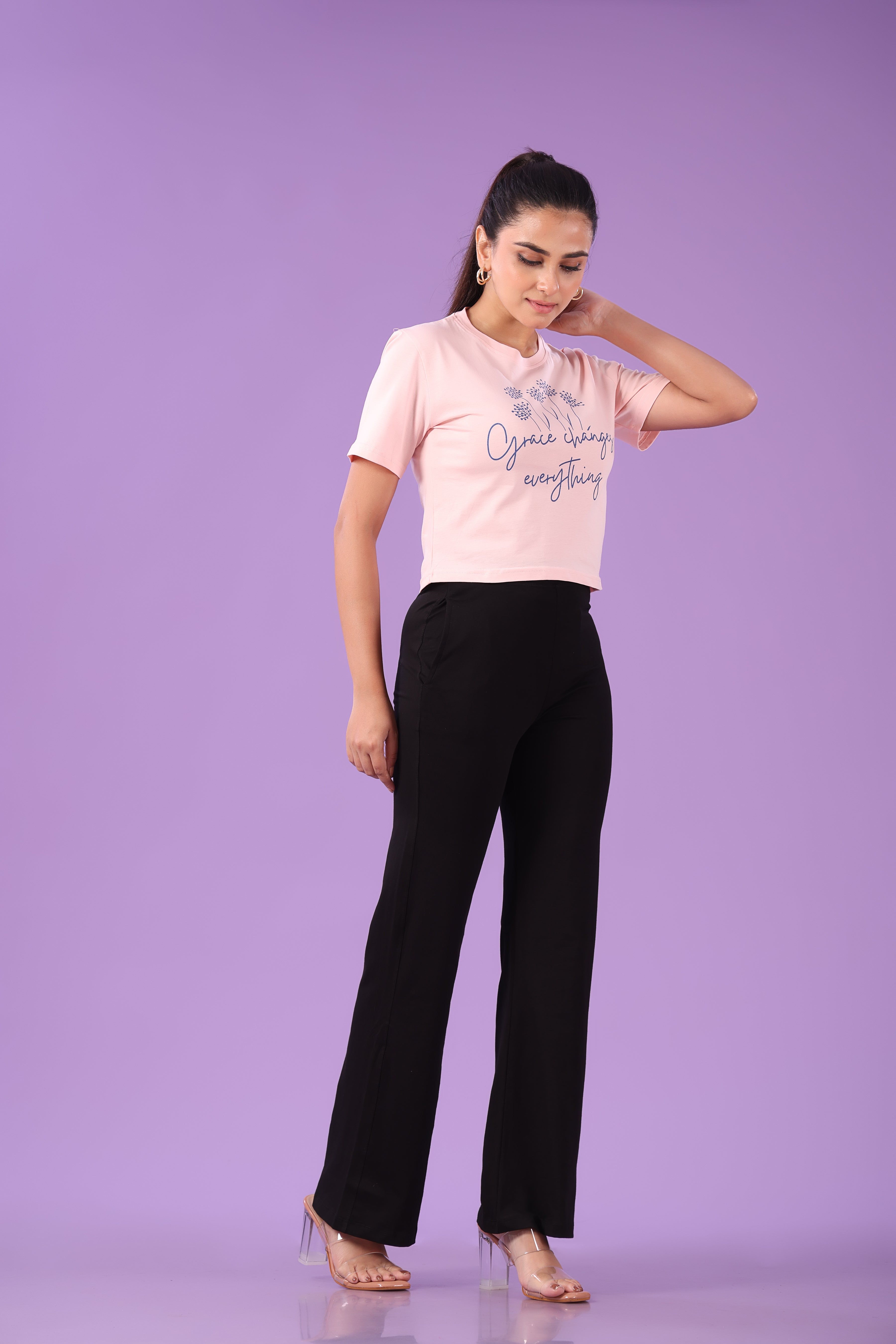 Deepee Twister Women's Stretchable Cotton Flared Pants