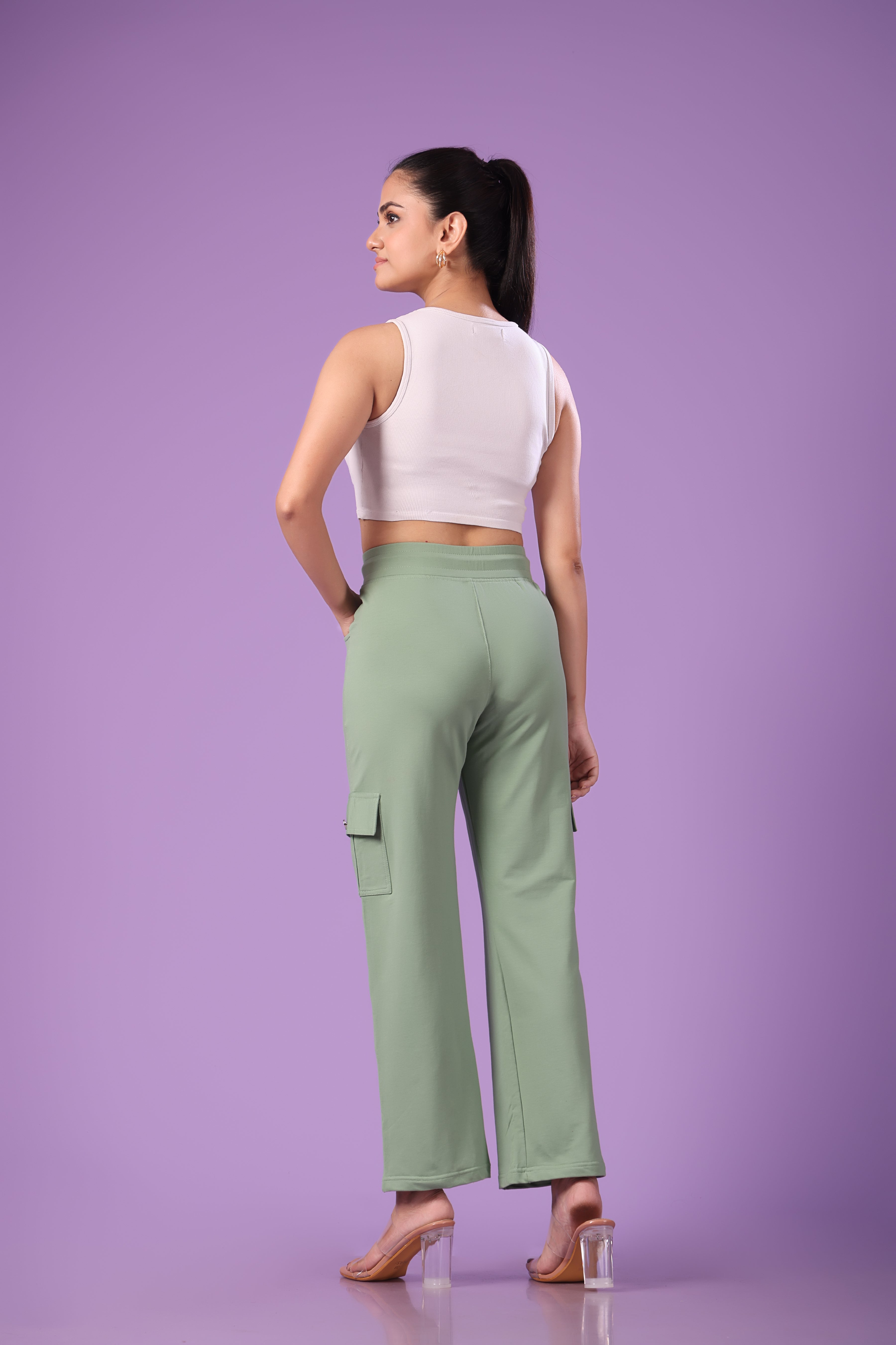 Pink 'n' Purple Women's Stretchable Cotton Cargo Pants