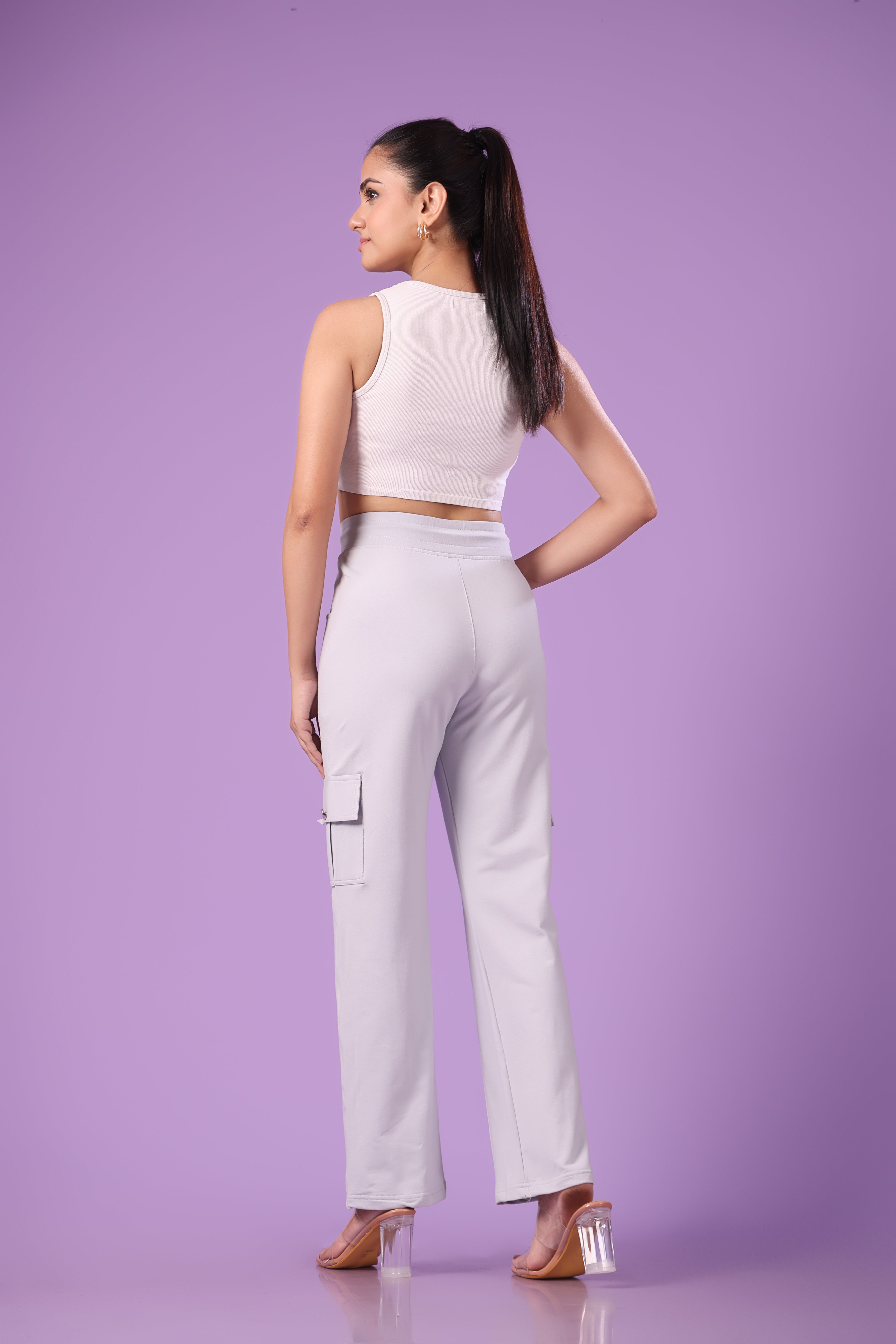 Pink 'n' Purple Women's Stretchable Cotton Cargo Pants