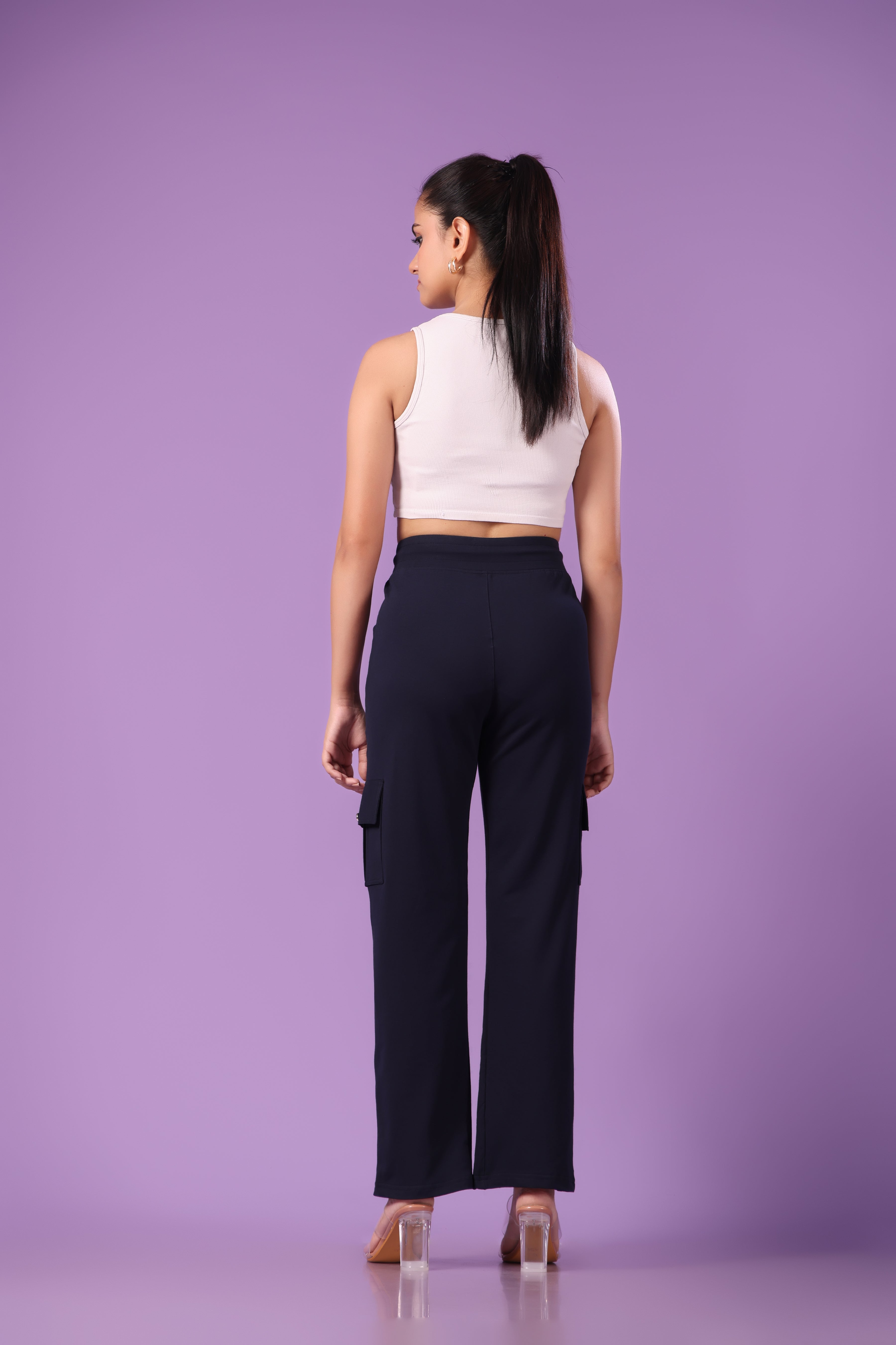 Pink 'n' Purple Women's Stretchable Cotton Cargo Pants