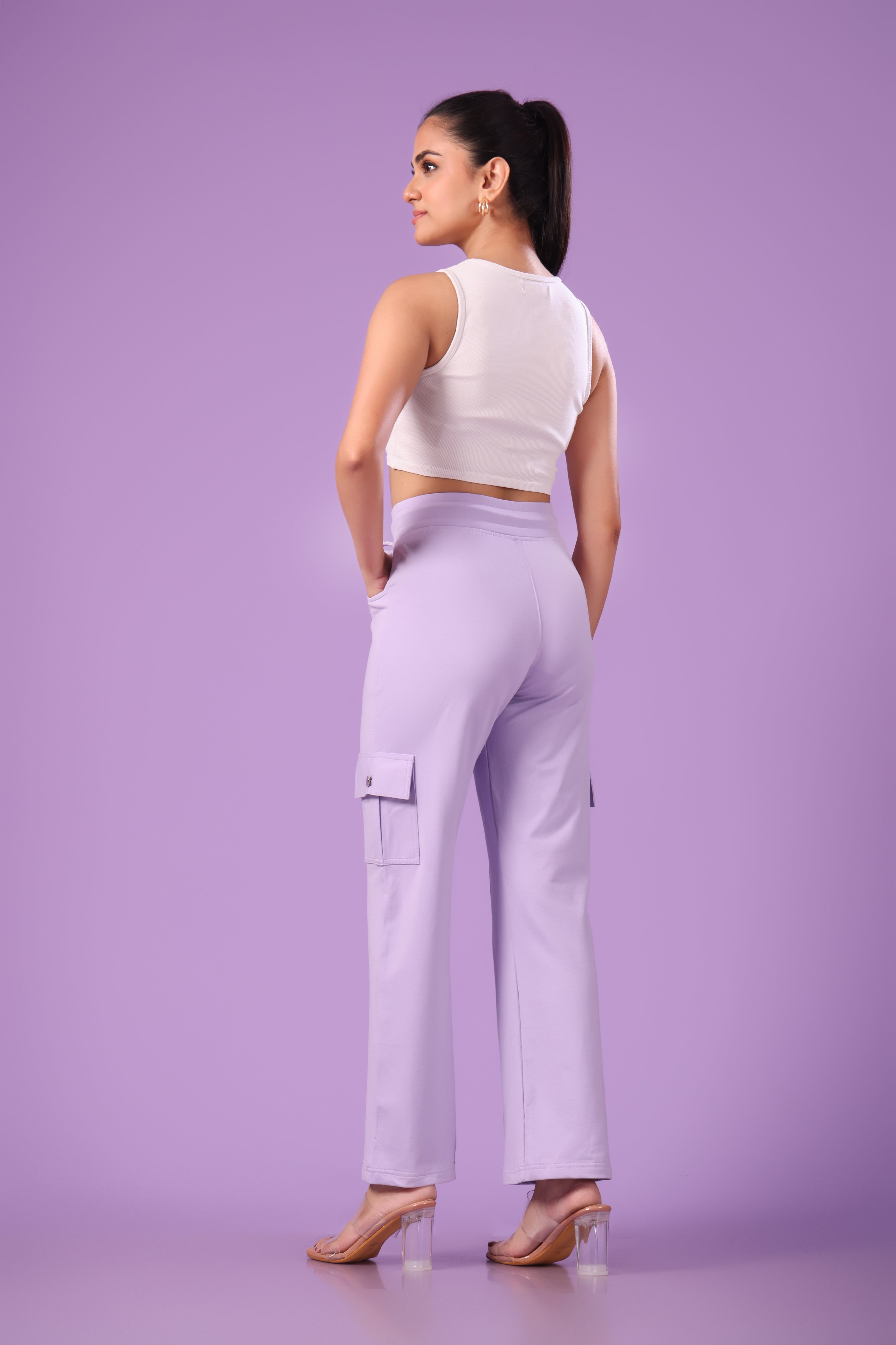 Pink 'n' Purple Women's Stretchable Cotton Cargo Pants