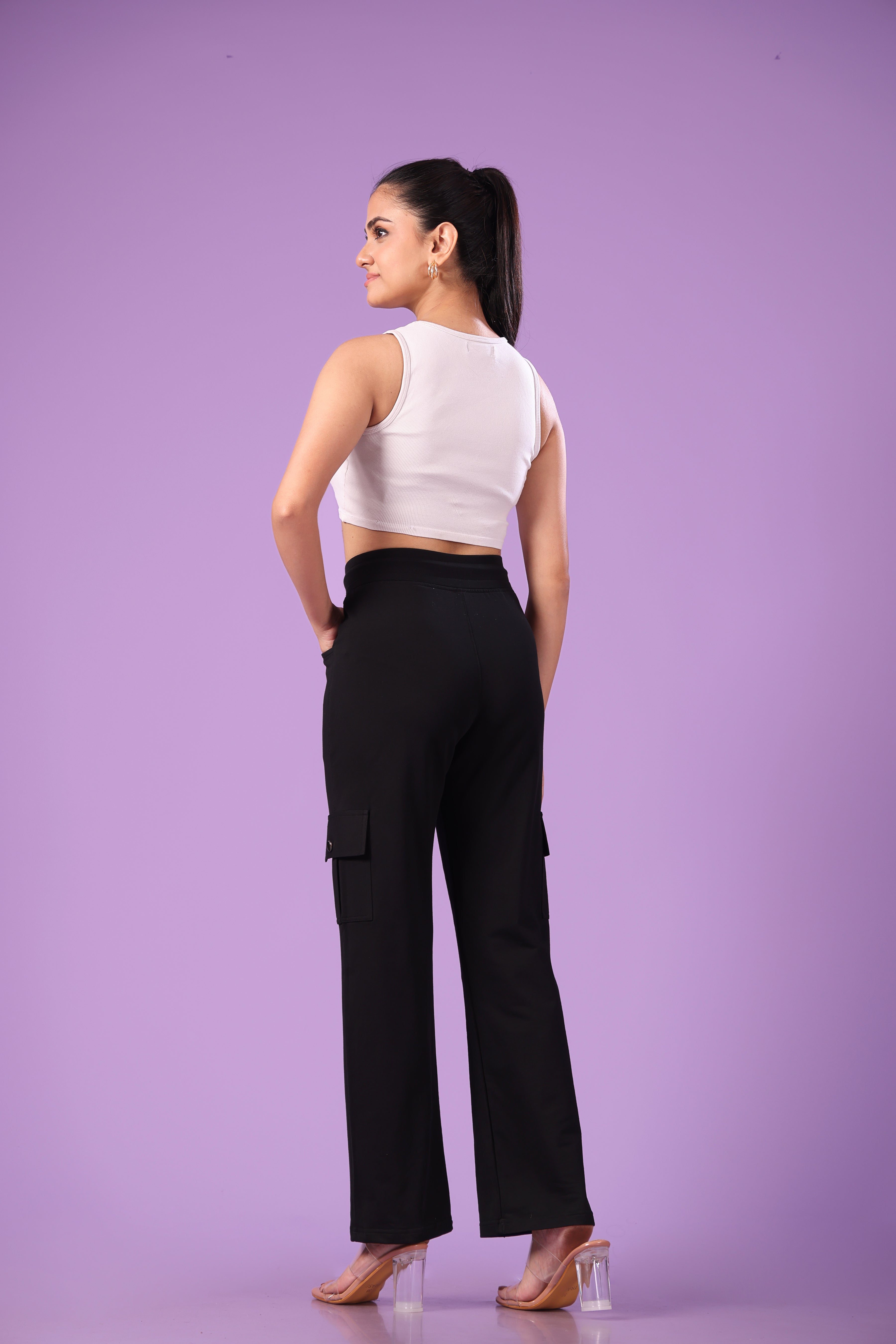 Pink 'n' Purple Women's Stretchable Cotton Cargo Pants