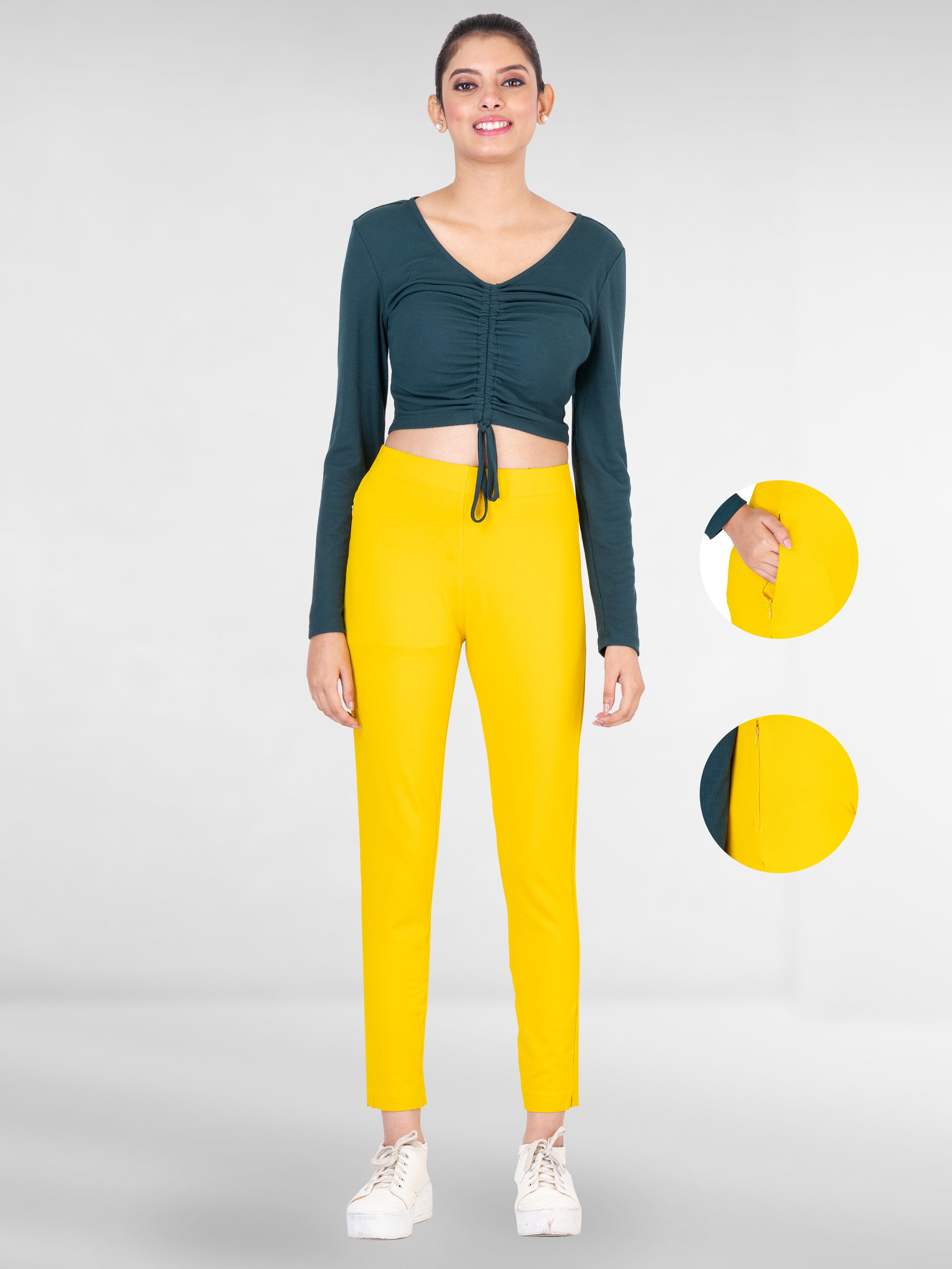 Pencil Pants Zip - Gold / M - Pencil Pants