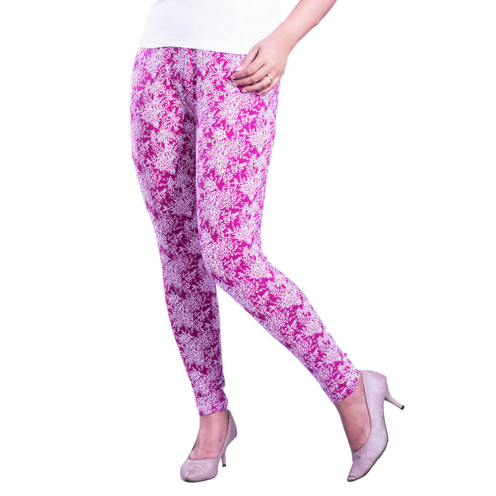 Buy Purple Cotton Jersey Tights Online - W for Woman