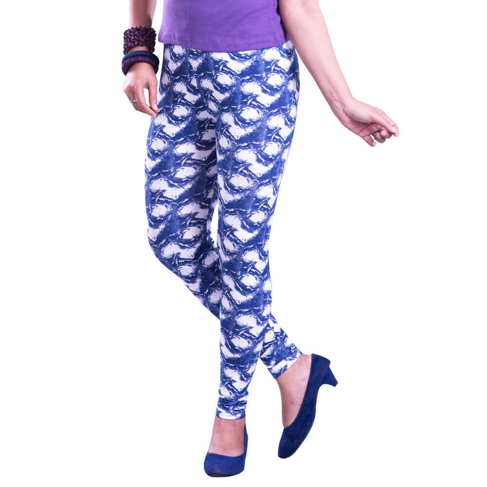 Buy A COMFY JOG BLUE LEGGINGS for Women Online in India