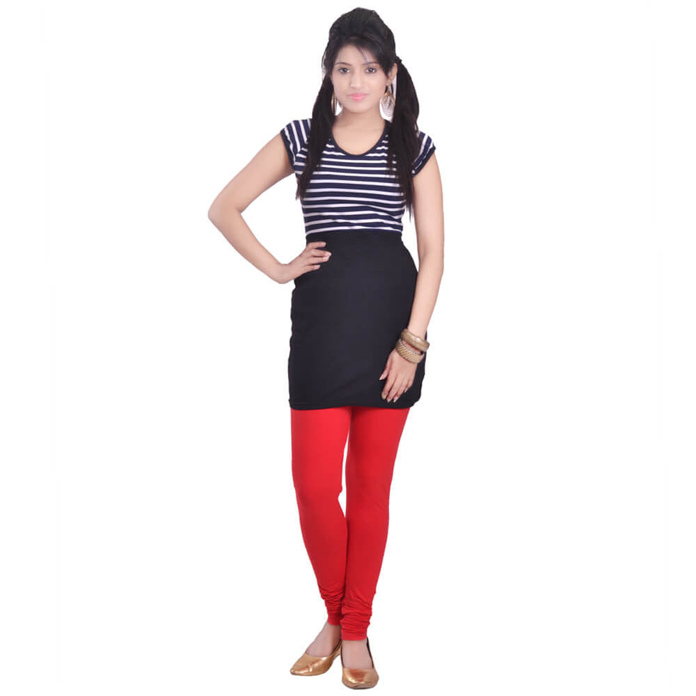 Churidar Leggings - Ruby / Free Size - Churidar Leggings