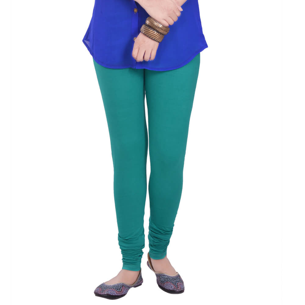 Churidar Leggings - Rama Green / Free Size - Churidar Leggings