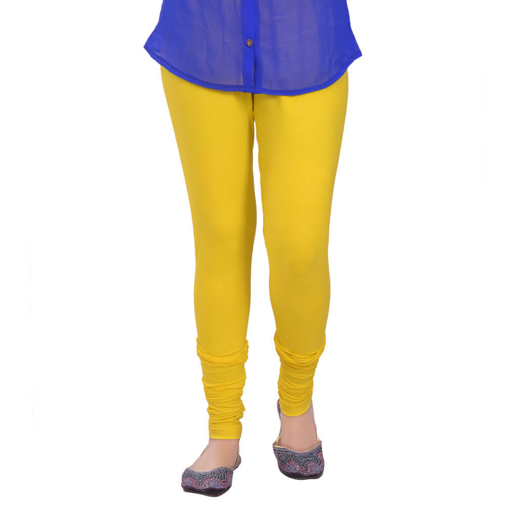 Churidar Leggings - Lemon / Free Size - Churidar Leggings