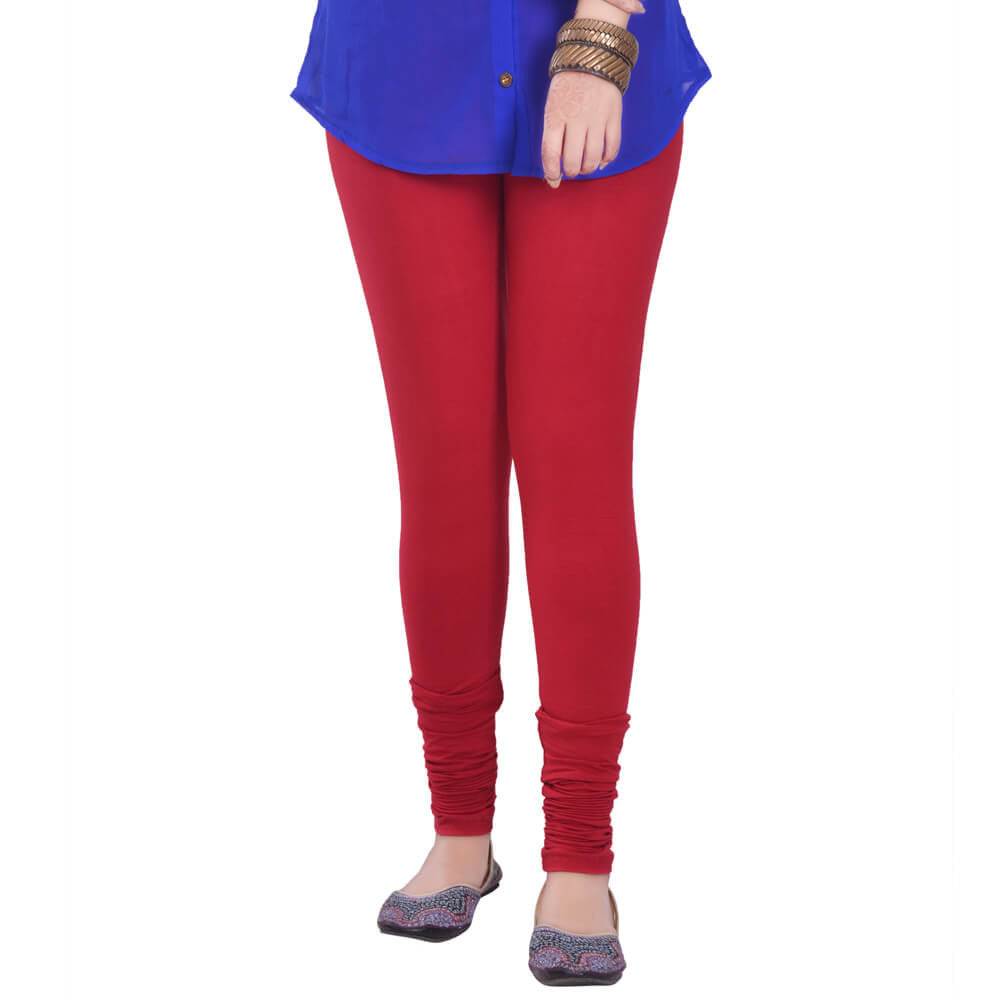 Churidar Leggings - Crimson / Free Size - Churidar Leggings