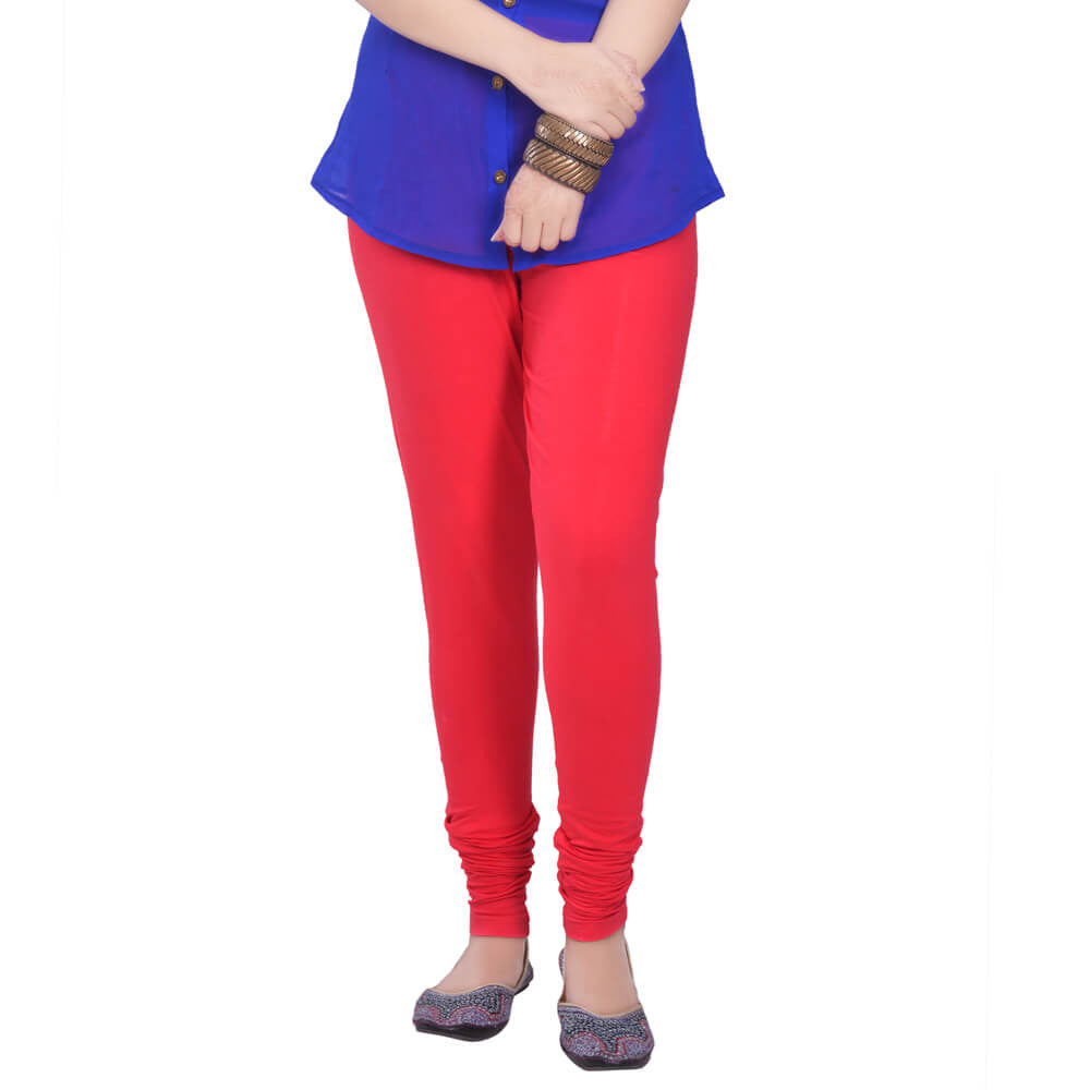 Churidar Leggings - D Cherry / Free Size - Churidar Leggings