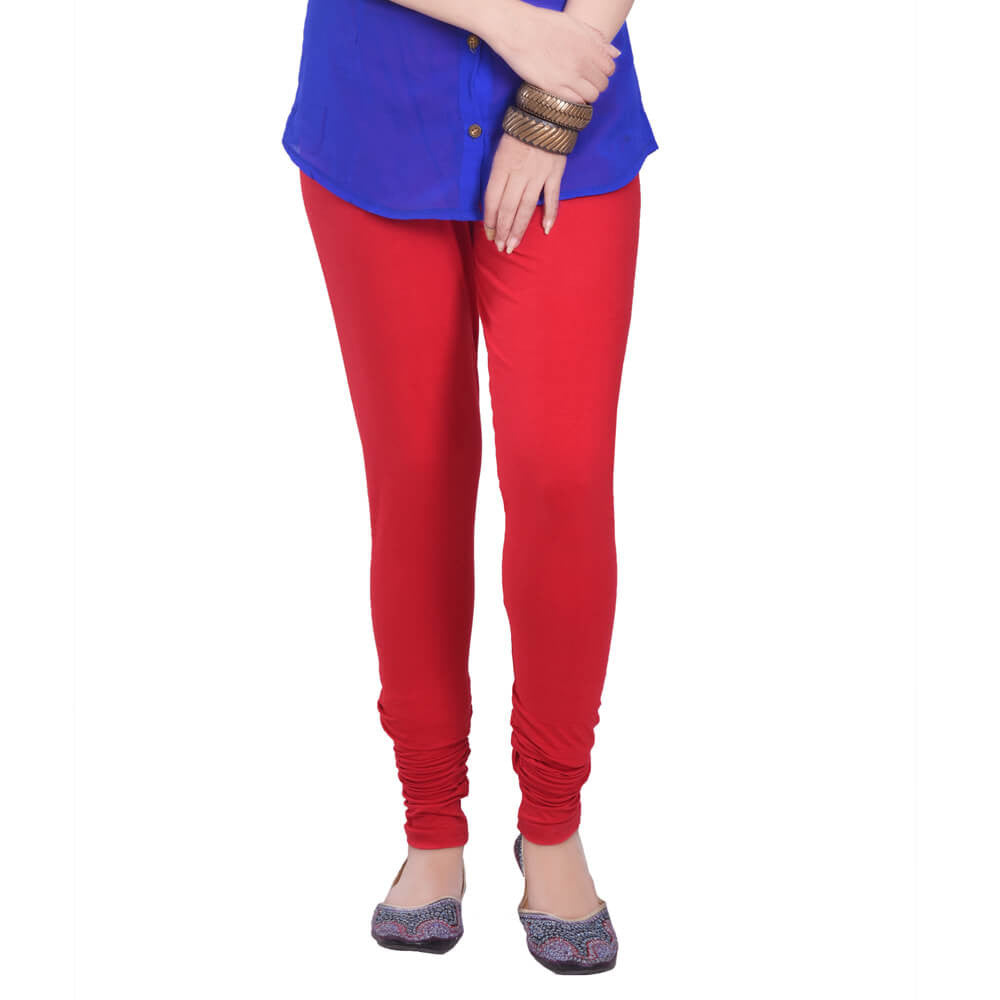 Churidar Leggings - Tomato / Free Size - Churidar Leggings