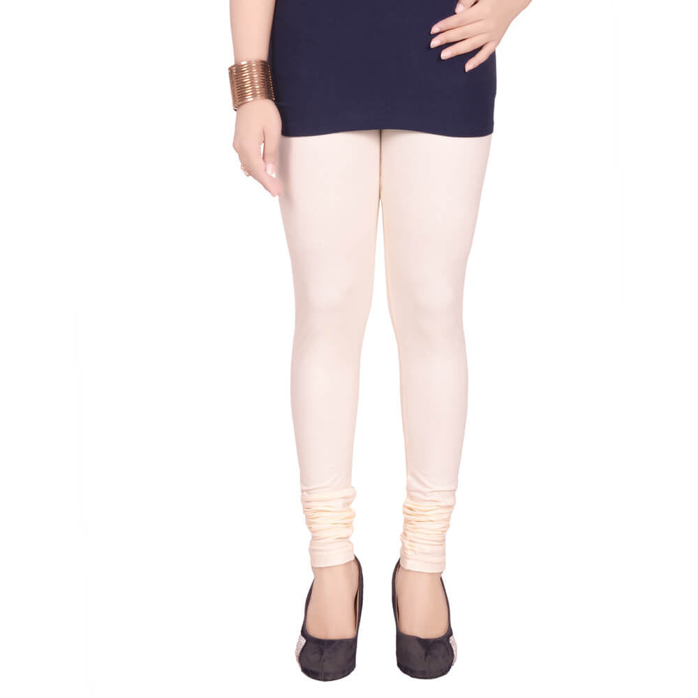Churidar Leggings - Cream / Free Size - Churidar Leggings