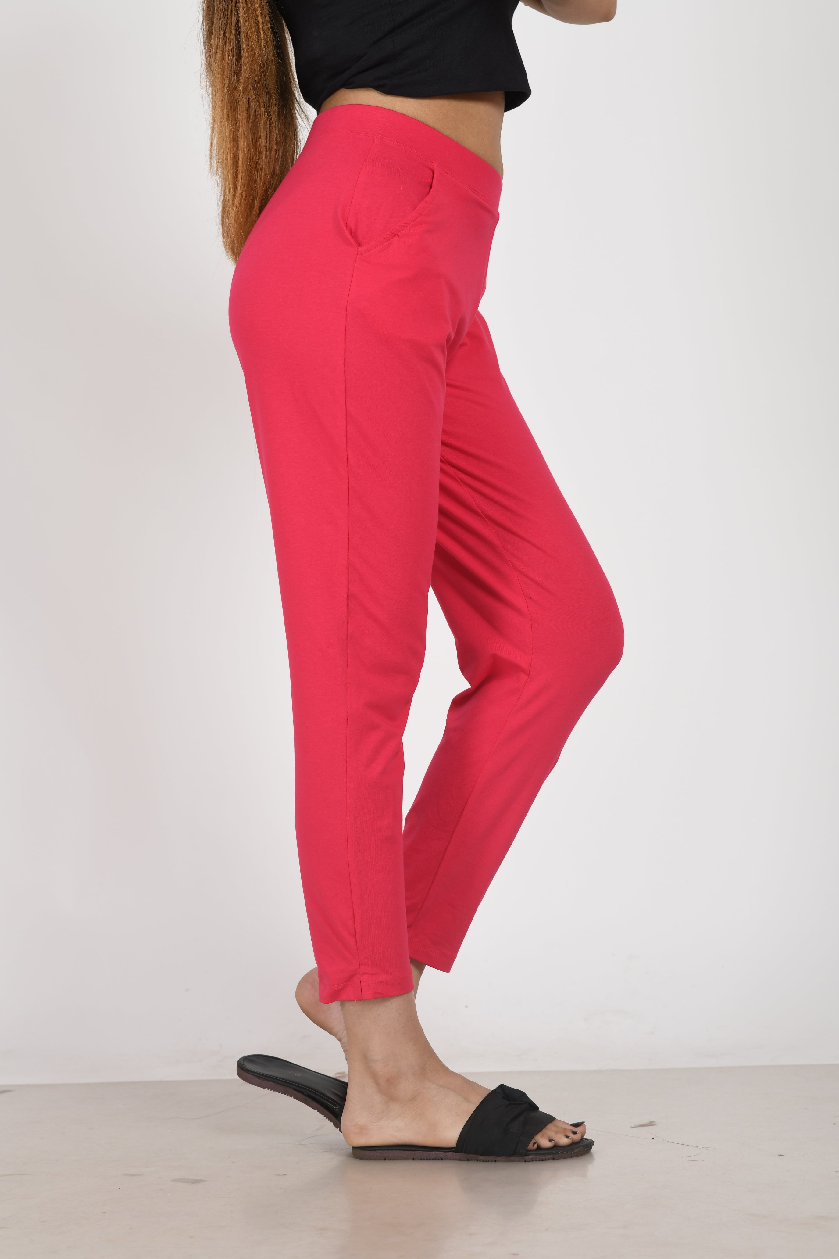 Pink Plain Design Women Ankle Pant at Best Price in Vadodara  Tanis  Creation