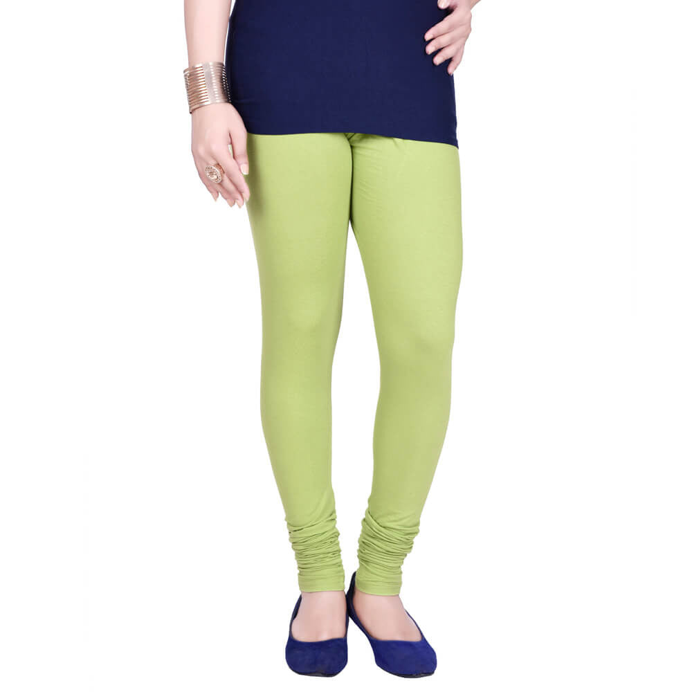 Churidar Leggings - Lime Green / Free Size - Churidar Leggings