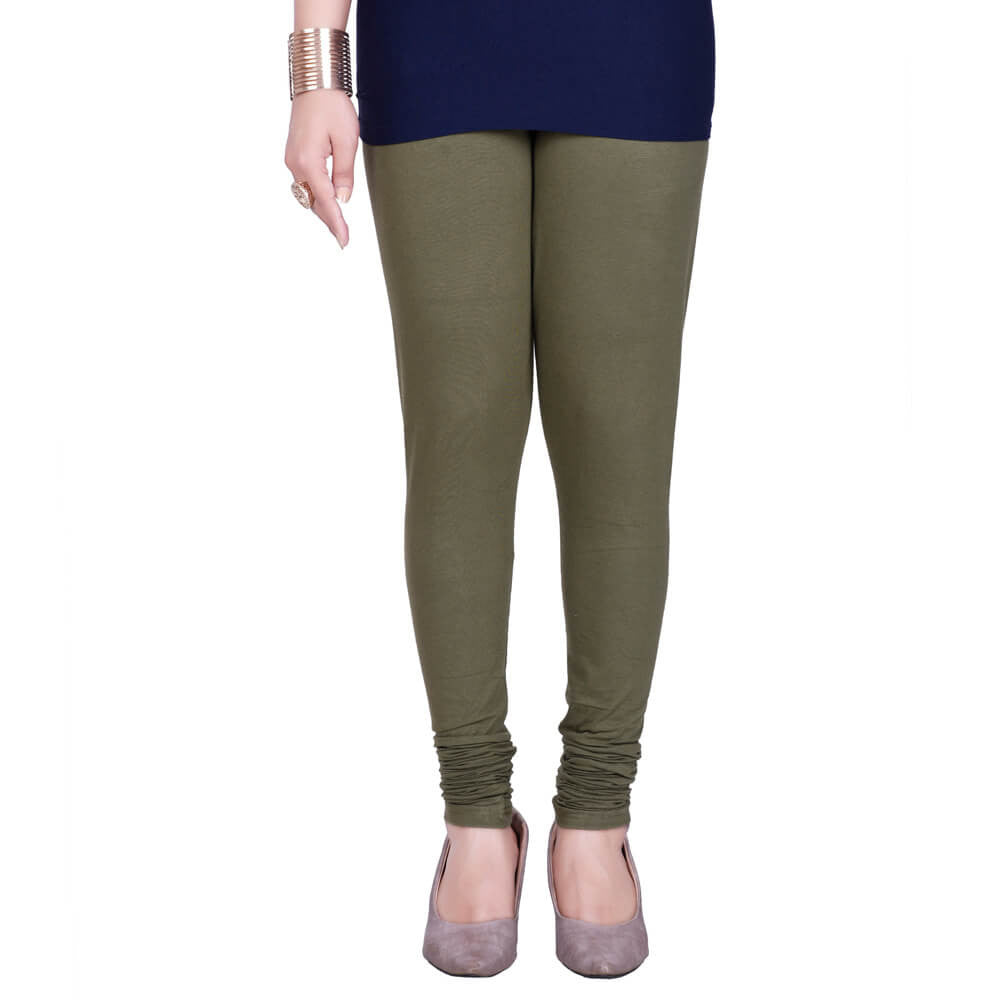 Churidar Leggings - Olive / Free Size - Churidar Leggings