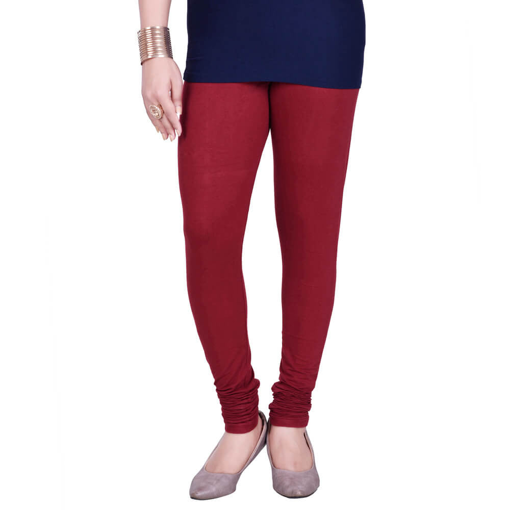 Churidar Leggings - D.Maroon / Free Size - Churidar Leggings