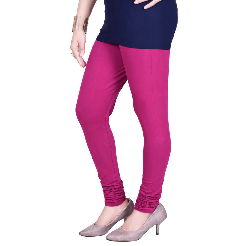 Churidar Leggings - Magenta / Free Size - Churidar Leggings