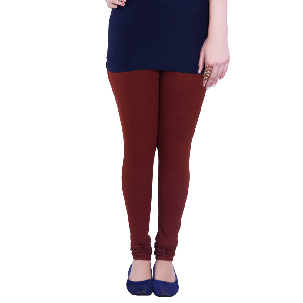 Churidar Leggings - Rust / Free Size - Churidar Leggings