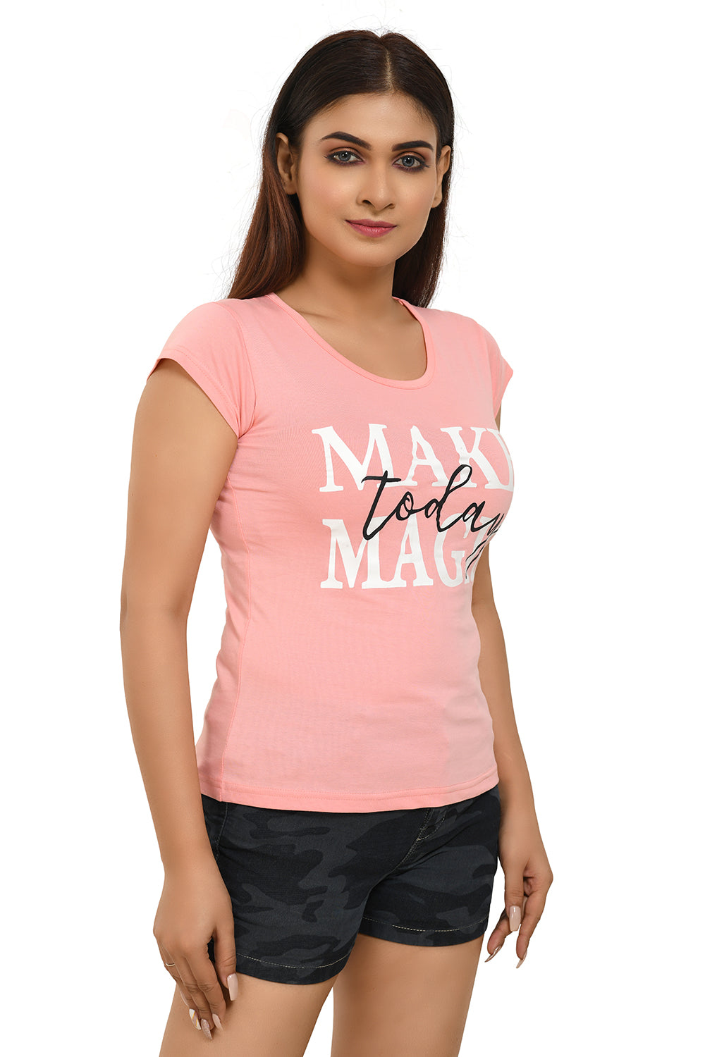 Baby Pink Printed Tees